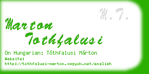 marton tothfalusi business card